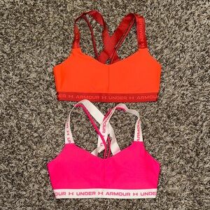 Under Armour Sports Bra Duo - Fluorescent Orange and Pink